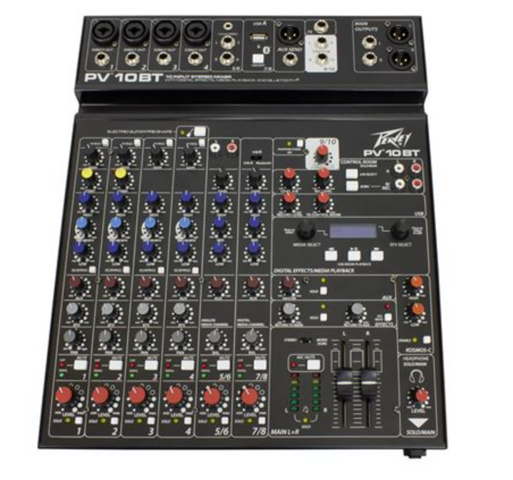Peavey PV-10BT Compact 10 Channel Mixer with Bluetooth