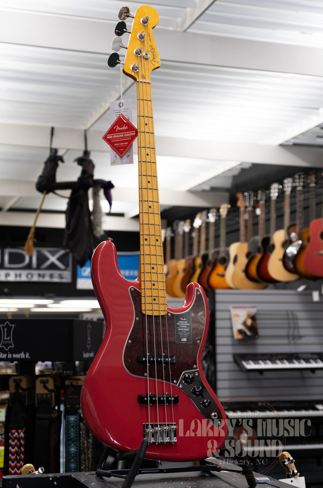 Fender American Professional Classic Jazz Bass - Faded Dakota Red
