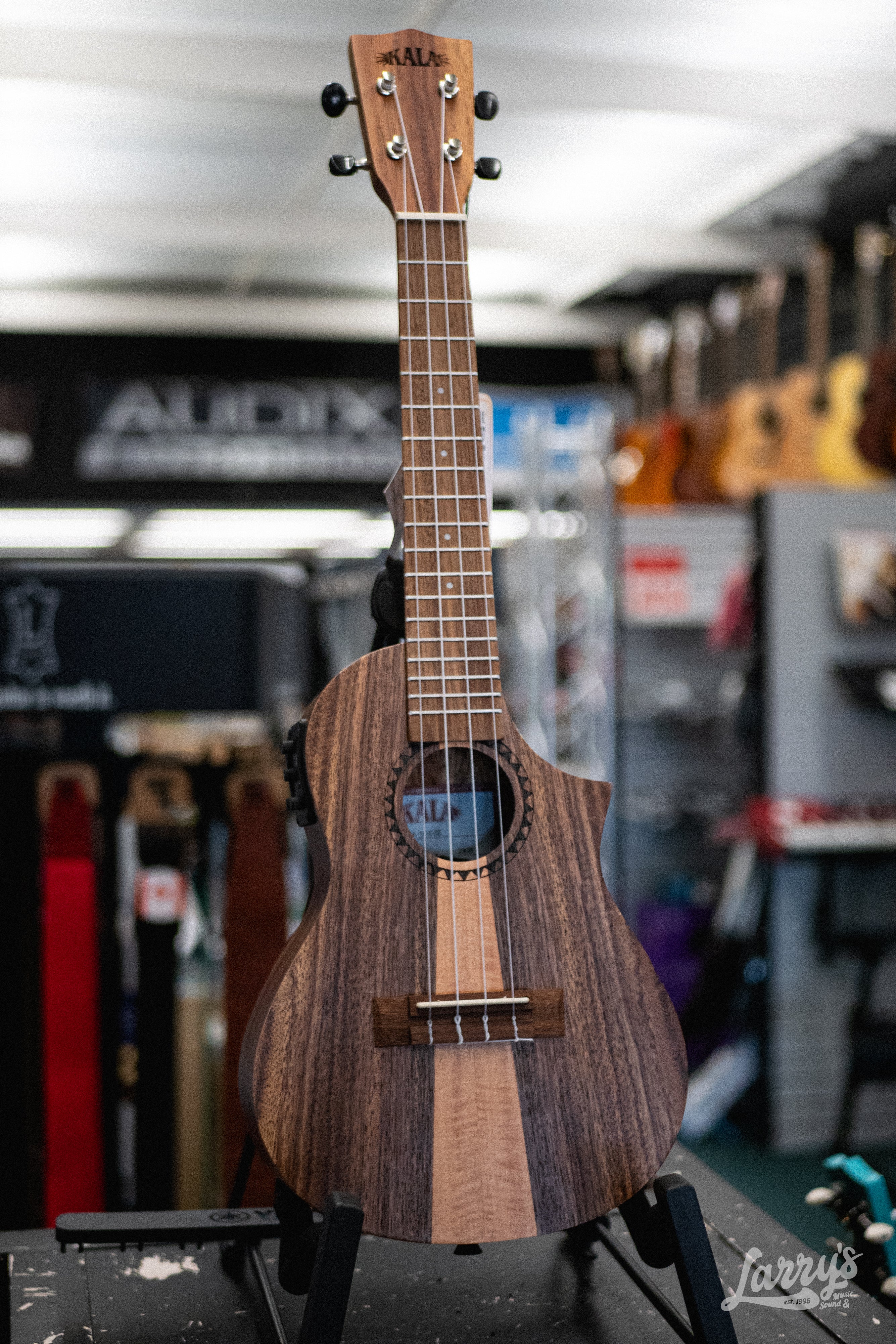 Kala Teak Tri-Top Concert Ukulele w/ Cutaway & EQ