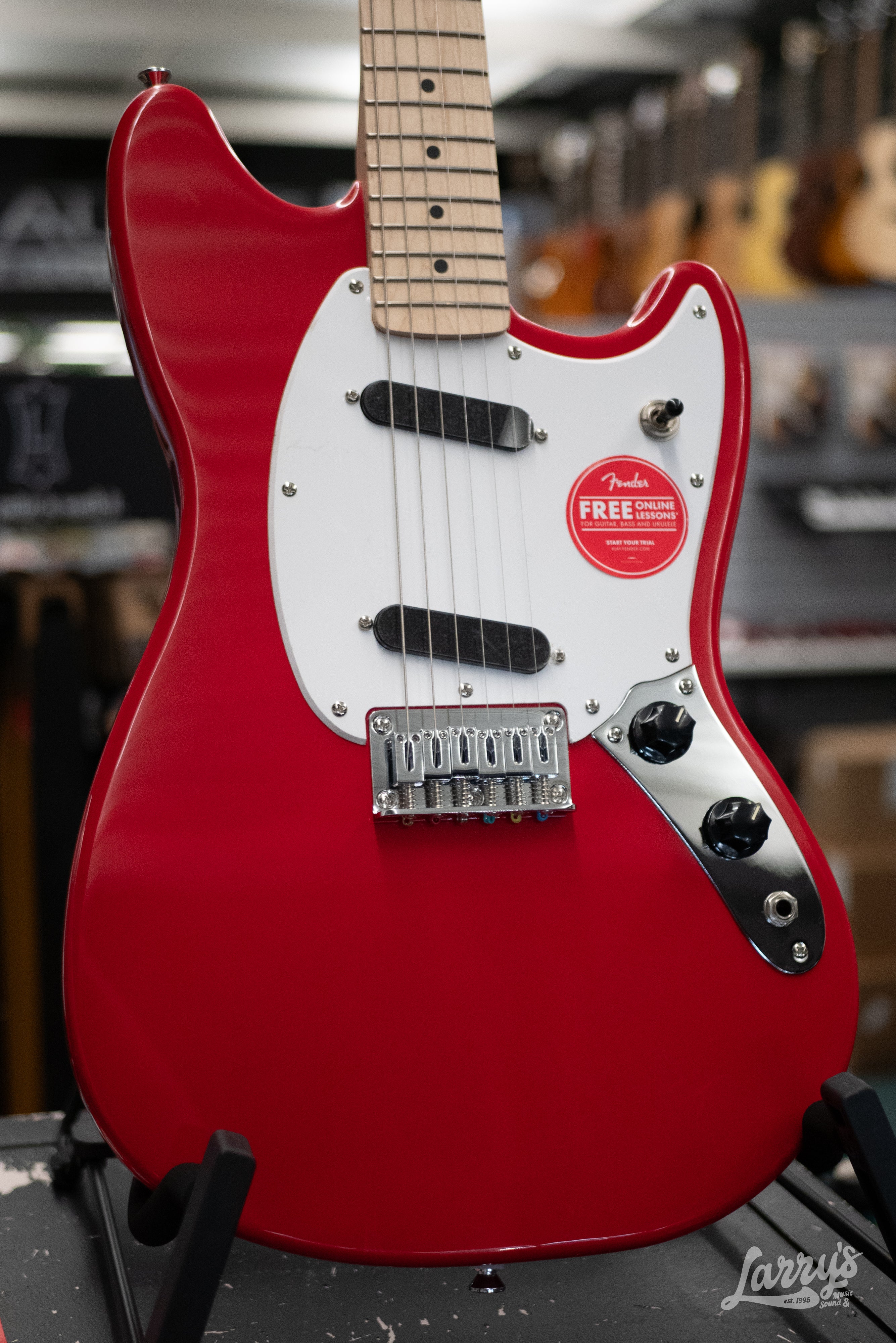 Squier Sonic Mustang-Torino Red – Larry's Music & Sound