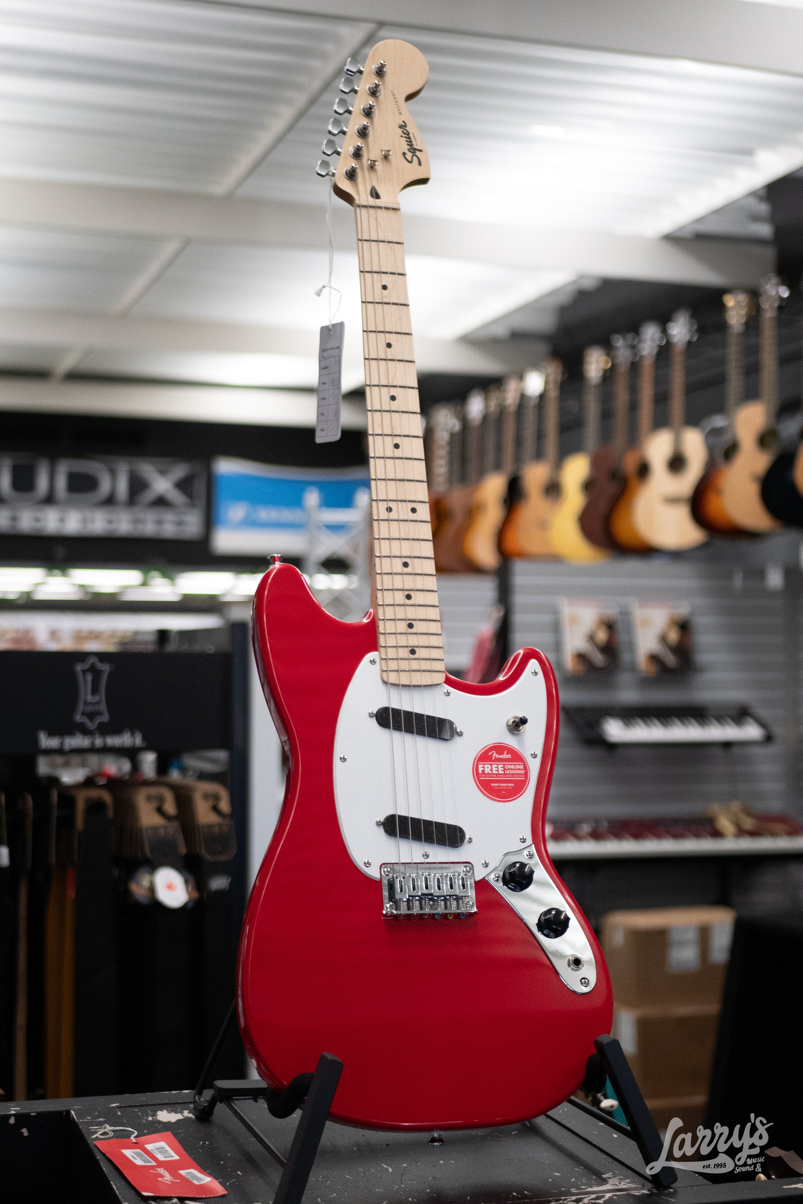 Squier Sonic Mustang-Torino Red – Larry's Music & Sound
