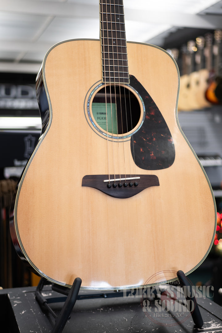 Yamaha FG830 Dreadnaught Acoustic w/ added Pickup and Case - USED