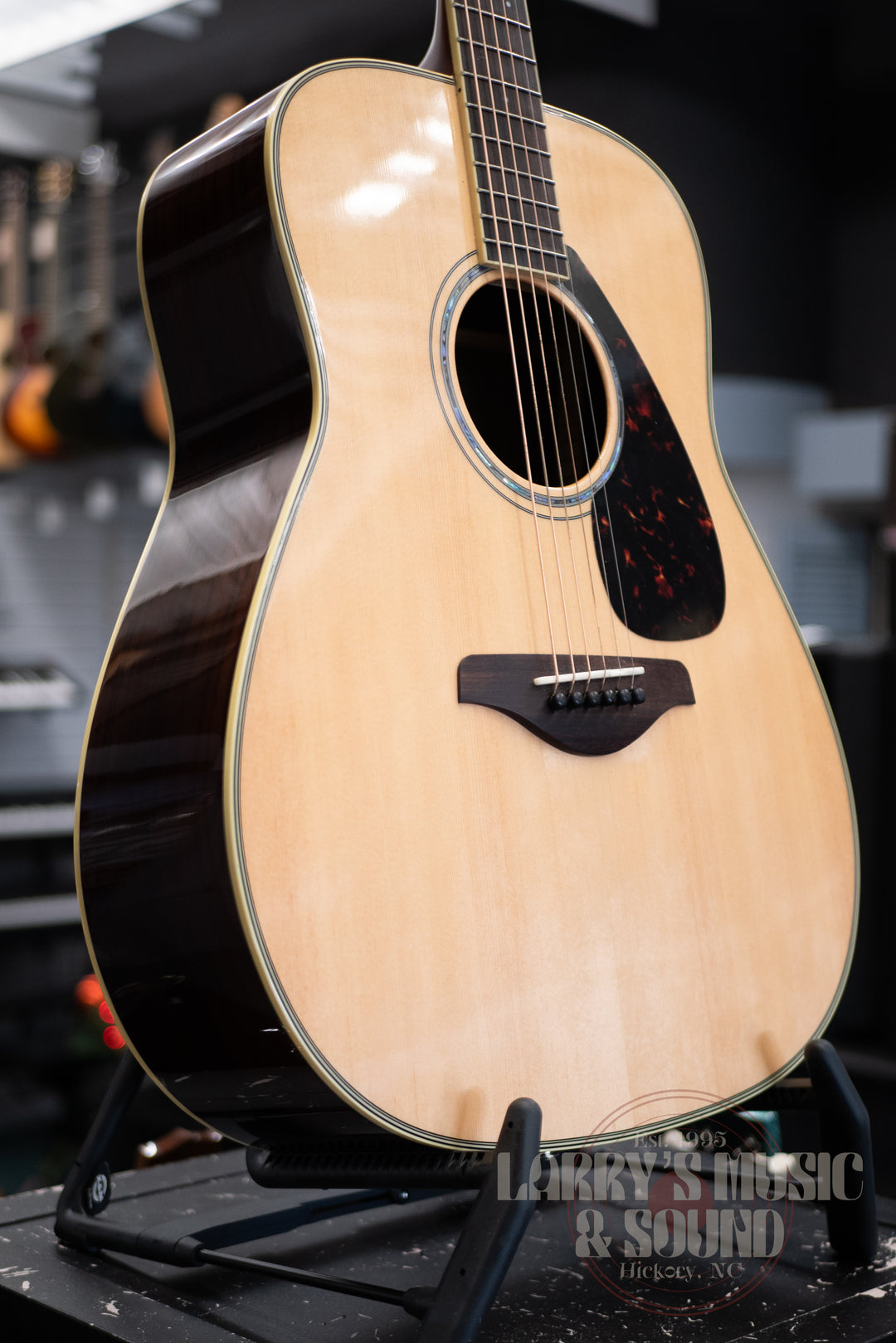 Yamaha FG830 Dreadnaught Acoustic w/ added Pickup and Case - USED