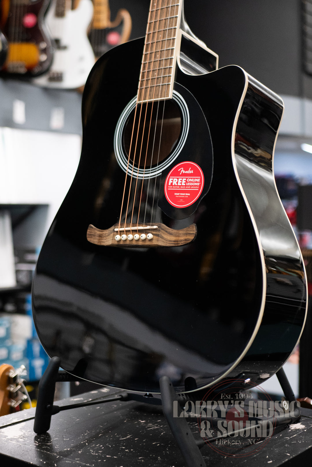 Fender FA-125CE Dreadnought Acoustic/Electric - Black