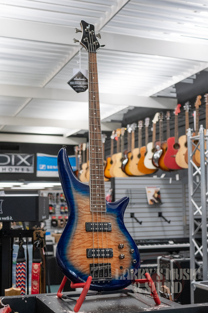Jackson JS Series Spectra Bass JS3Q - Amber Blue Burst