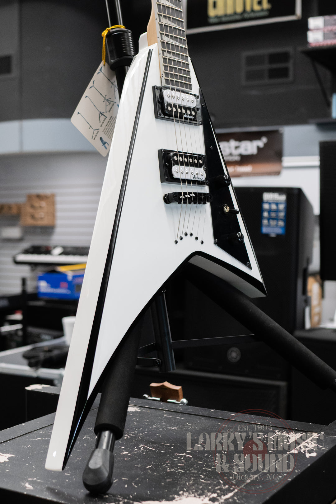 Jackson JS Series Rhoads JS32T - White with Black Bevels