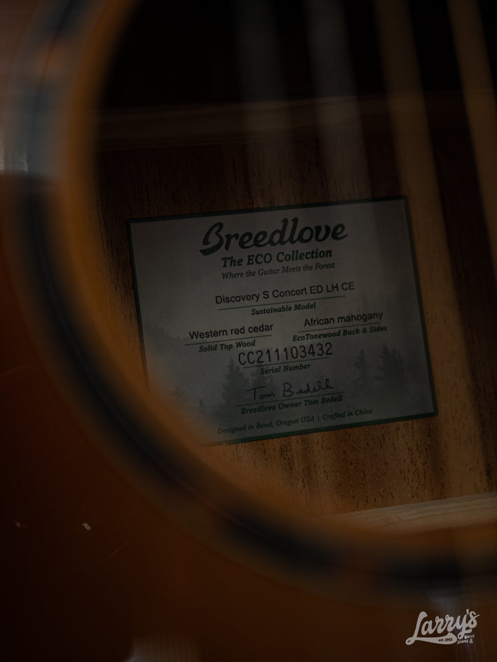 Breedlove Discovery S Concert CE Left-Handed - Edgeburst