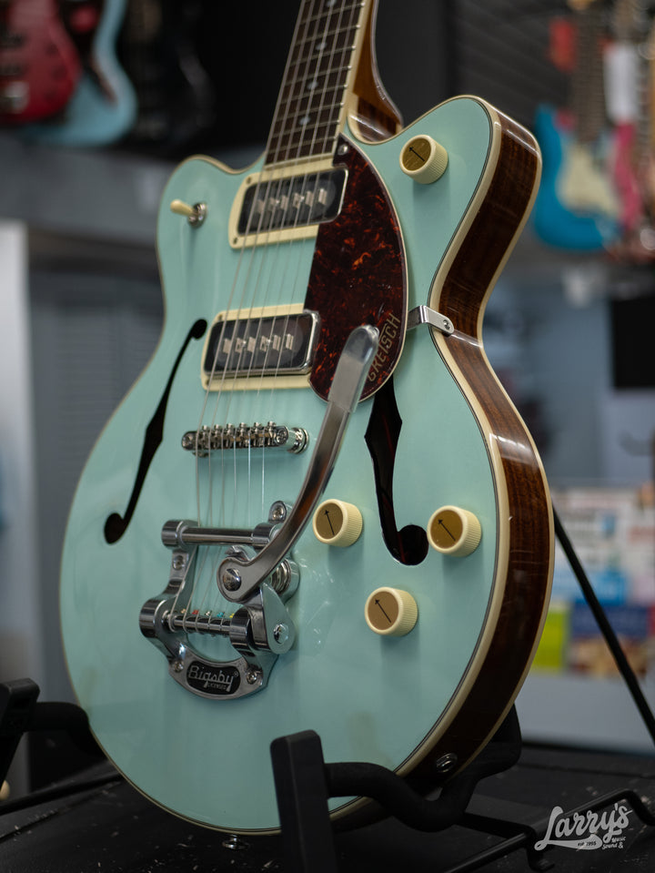 Gretsch G2655T-P90 Streamliner Center Block Jr with Bigsby - Two-Tone- Mint Metallic and Vintage Mahogany Stain