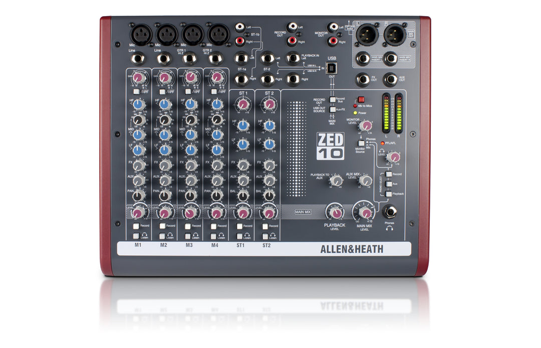 Allen & Heath ZED-10 10-Channel Mixer with USB